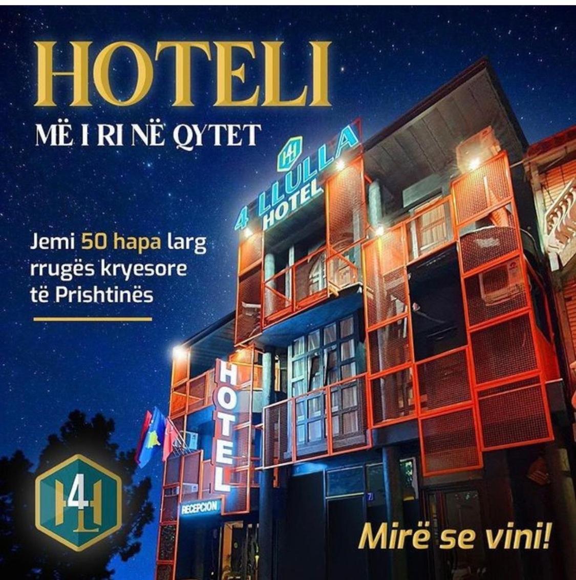 Hotel 4 Llulla Πρίστινα Εξωτερικό φωτογραφία